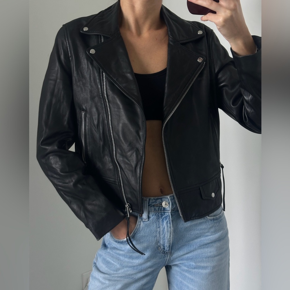 Mango Leather Jacket - image 2